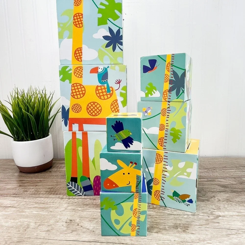 Counting and Shapes Nesting Blocks Baby Stacking Building Blocks‎ Cardboard